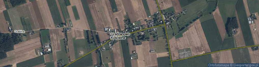 Zdjęcie satelitarne Gradzanowo Kościelne ul.